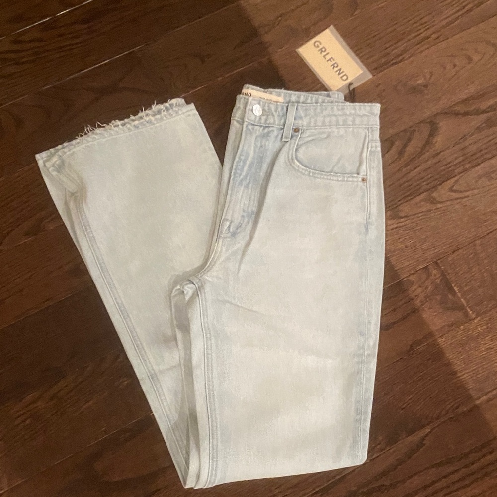 GRLFRND Faded Blue Denim Jeans